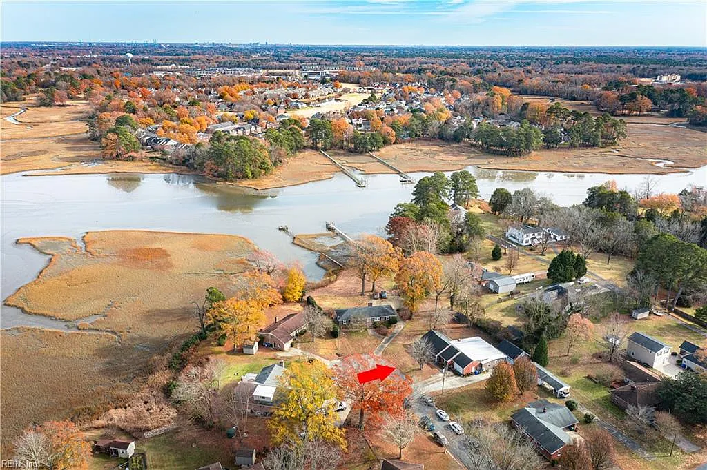 aerial and water view